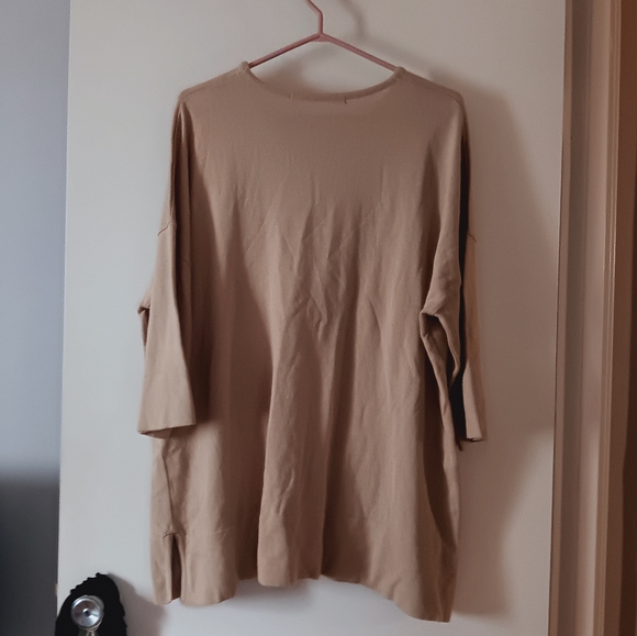 ELEMENTE CLEMENTE OSKA Oversized Camel Cotton Blend Sweater II L - Picture 3 of 5